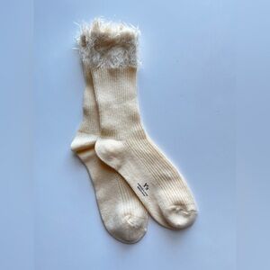 Yohji Yamamoto Cream Textured Socks